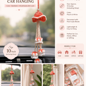 Handmade Crochet Hanging Ornament for Car, Home & Gifts